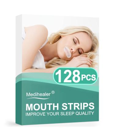 128Pcs Mouth Strips for Mouth Breathers, Advanced Gentle Sleep Strips Mouth Tape for Snoring, Improved Nighttime Sleeping & Instant Mouth-Snoring Relief