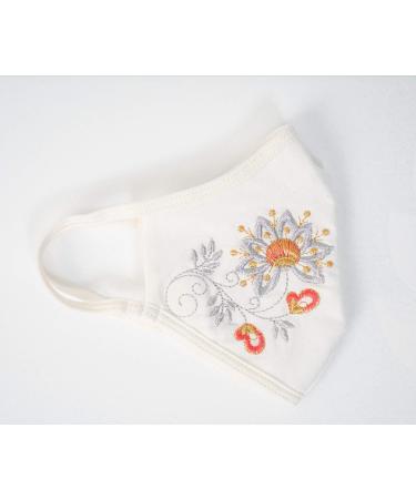 Buy Washable Black Hand-Embroidered Face Masks - 3 Layers 100% Cotton Breathable & Reusable Fashionable Masks | International Shipping - Buy Online on GoSupps.com