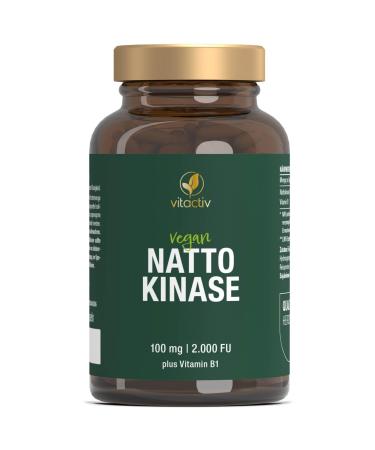 Vitaciv Nattokinase + Vitamin B1 for a healthy function of the heart supports the energy metabolism of course concentrated Nattokinase from NATTO extract (120 capsules)