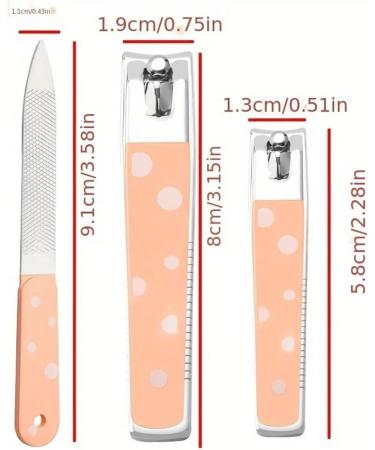 Nail Clipper Set Nail File Stainless Steel Portable Nail Clipper Set Set of 3 - Buy Online on GoSupps.com