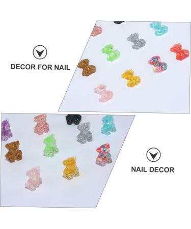 Abaodam 100pcs Nails D Accessories Manicure Small Jewelry Candy Decor Resin Design Bears Little Cartoon - Buy Online on GoSupps.com