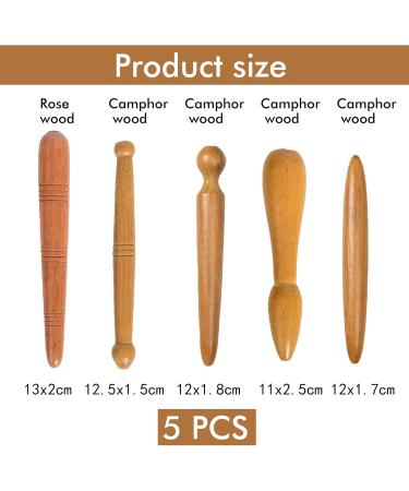 Buy PIMXL 5-Piece Trigger Point Massager Set - Massage Wood Tools for Pain Relief & Muscle Relaxation | International Shipping - Buy Online on GoSupps.com