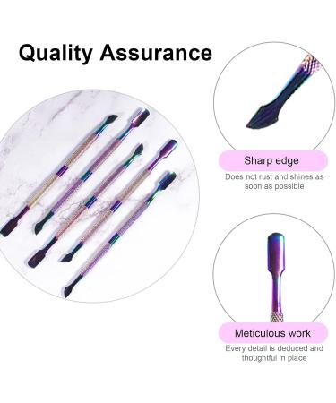 Nail Art for Women Cuticle Pusher Double Head Remove Dead Skin Stainless Steel Nail Polish Remover Tool for Manicure Nail Polish Removal for Manicure - Buy Online on GoSupps.com