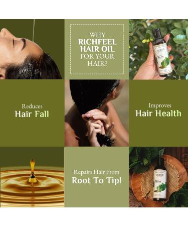 Richfeel Brahmi Jaborandi Nourishing Hair Oil - Strengthens Nourishes Promotes Growth and Soothes | 80 ml - Buy Online on GoSupps.com