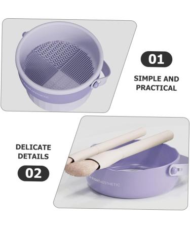 Brush Cleaning Tool Makeup Brush Cleaner Pad Brush Cleaning Bowl Durable Makeup Brush Cleaner Purple Makeup Makeup Sponge Cleaners Make Brush Cleaners Brush Cleaner Mat Pp - Buy Online on GoSupps.com