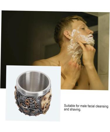 Beaupretty 3-St Soap Bowl for Shaving - Stainless Steel Razor & Brush Cup for Men | Premium Shaving Tools - Buy Online on GoSupps.com