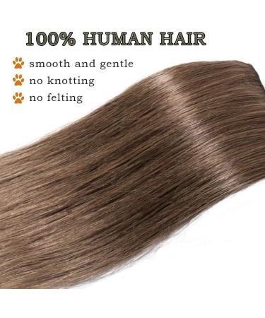 SEGO Clip In Hair Extensions - 100% Remy Human Hair Light Brown #6 25cm 50g - Affordable Thin Extensions for Effortless Style - Buy Online on GoSupps.com