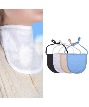 Tracheostomy Dust Cover 4Pcs Throat Curtains with Neck Stoma Protection Adjustable Breathable Trach Shields for Comprehensive Tracheostomy Care (Double-layer)