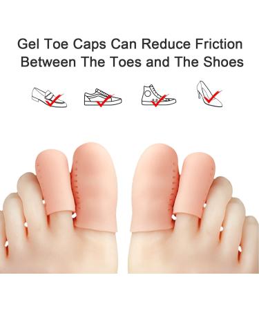 Silicone Toe Protectors - Wear Resistant Gel Toe Covers for Running & Walking - Stop Toe Pain - Women & Men - Buy Online on GoSupps.com