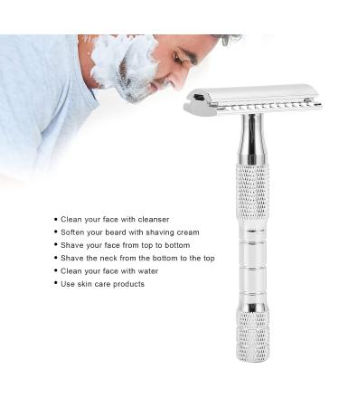 Buy Manual Safety Razor Online | Mens Anti-Slip Handle for Comfortable Daily Shaving - Buy Online on GoSupps.com