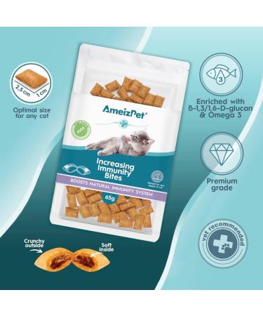 AmeizPet Cat Treats - Immune System Support for Cats | Healthy Vitamin Treats 65g (2.3 oz) - Shop Internationally! - Buy Online on GoSupps.com