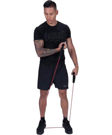 Everlast Medium Resistance Band - Durable Latex Tube with Padded Handles Ideal for Pilates Home Gym Fitness Weight Loss Full-Body Workouts Great Exercise Equipment for Home & Recovery - Buy Online on GoSupps.com