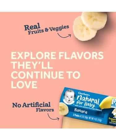 Gerber Baby Food 2nd Foods Blends Prunes with Apple Puree - Natural & Non-GMO - 4oz Tub, 2 Count (Pack of 8) - Buy Online on GoSupps.com