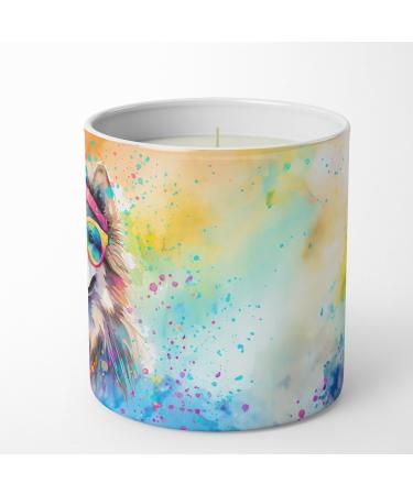 Caroline's Treasures Keeshond Hippie Dawg Soy Candle - 10 oz Decorative Home Decor with Essential Oils | Perfect Gift for Bedroom Kitchen & Office - Buy Online on GoSupps.com