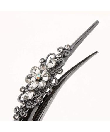 Hellery Ladies Rhinestone Hair Clip - Crocodile Sectioning Clips for Hairdressers - Stylish White Hair Accessories - Buy Online on GoSupps.com