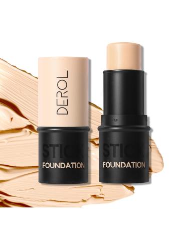 KISSIO Foundation Long Lasting Foundation Stick Blendable Creamy Formula for a Natural Shine Free Finish Medium Coverage Waterproof Lightweight Cruelty Free 0.24 oz (03Cheese)