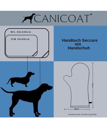 Buy Canicoat Dog Towel SECCARE Set - Oeko-Tex Certified Suction-Strong & Fast Drying Microfiber (M/L Blue) - Perfect for International Shipping - Buy Online on GoSupps.com