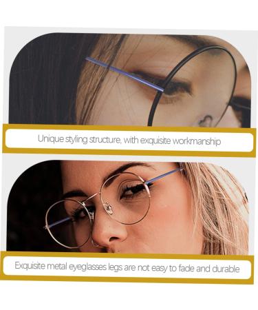 Ultechnovo Unisex Bones Sunglasses - Stylish Replacement Temples | 2 Pairs of Durable Metal Glasses for Men & Women - Blue 14x4cm - Buy Online on GoSupps.com