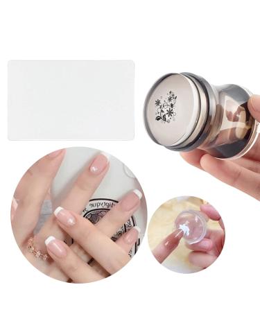 Buy Nail Sealing Scraper Set - Removable Transparent Silicone Nail Stamper for DIY Nail Art & Easy Cleaning - Buy Online on GoSupps.com