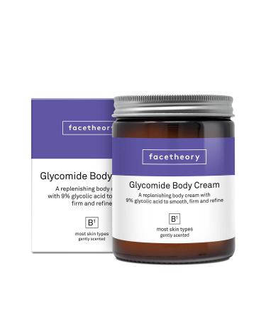 facetheory Glycomide Body Cream B1 - AHA Exfoliating Moisturizing Body Cream  Keratosis Pilaris Lotion  Bumpy Skin Lotion  Vegan and Cruelty-Free  Made in the UK | Scented | 5.7 fl oz