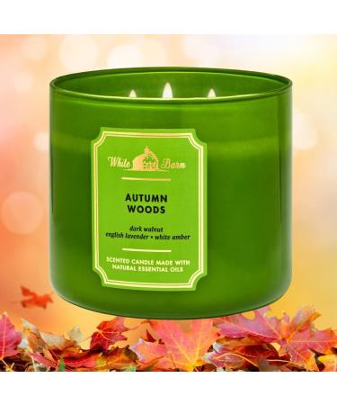 Bath & Body Works 3-Wick Candle with Essential Oils - Autumn Woods | 14.5 oz - Shop Internationally - Buy Online on GoSupps.com