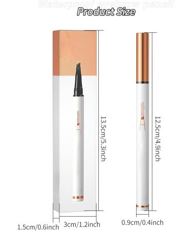 3D Microblading Eyebrow Pencil with 4 Fork Tip 2024 New Magic Eyebrow Pencil Contouring Pen Natural Makeup Fine Stroke Long-Lasting Waterproof Eyebrow Pencil Stay on All Day (2PCS Light Brown) - Buy Online on GoSupps.com