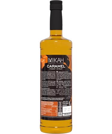 Mikah - Premium Flavors - Caramel (caramel) x2 | Syrup for drinks and desserts | Professional use | 2 bottles of 1 liter (2x1000ml) - Buy Online on GoSupps.com