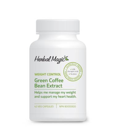 Herbal Magic Green Coffee Bean Extract Jitter-Free Supplement for Women & Men Vegetable Capsules Non-GMO
