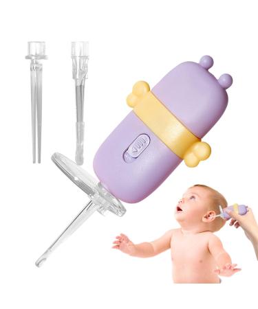 Soft Ear Wax Removal Tool - Silicone Noctilucent Cute Ear Picker Ear Digging Spoon Effective Silicone Ear Wax Cleaning Tool Washable Reusable Earwax Removal Kit for Ear Cleaning Ear Digging Dtt Purple