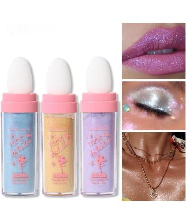 PICKX Fluorescent powder Body Flash Powder Stick Shiny Pink Fairy Pink Shiny Pink White Moonlight Powder Makeup stick Fairy Powder Highlights Fairy Powder Fairy Pink Highlights Patch Fairy Makeup (01#White) - Buy Online on GoSupps.com