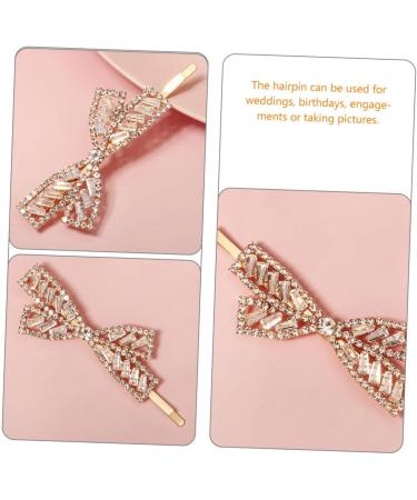 ifundom bow hairpin hair barrettes for women wedding hairpin hair clips for styling bobby hair pin bowknot hairpin hair accessories for women wedding side clip bangs alloy bridesmaid - Buy Online on GoSupps.com