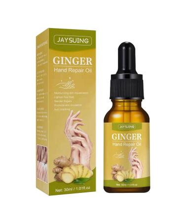 Fowybe ginger hand repair oil-30 ml natural ginger hand serum |Hand moisturizer Hand cream for dry cracked hands moisturizing brighten hand care cream Reisseheskenk