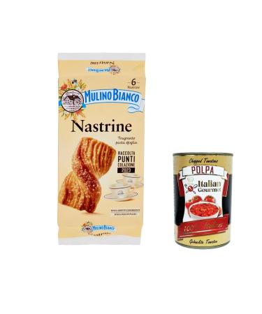 Italian Gourmet E.R. Mulino Bianco Nastrine Lot de 6 p tes feuillet es 240 g + Polpa Italian Gourmet Polpa 400 g