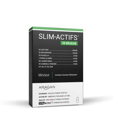 ARAGAN - Synactives - Slimactifs - Slimming Food Supplement - Piloselle, Orthosiphon, Green Coffee, Zinc, Vitamins and Essent