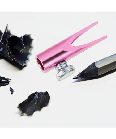 Housoutil Crayon Sharpener Eyebrow Sharpening Tool Aluminum Alloy Metal Student Eye Pencil Sharpener Pink 4.5x2cm - Buy Online on GoSupps.com