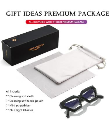 AIEYEZO Thick Cat Eye Glasses | Fashionable Blue Light Blocking Glasses for Women | Anti Eyestrain & Headache Relief | 54mm Black Frame - Buy Online on GoSupps.com