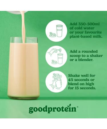 Good Protein Vegan Plant-based Protein Powder 100% Natural Non-GMO Dairy-free Gluten-free Soy-free No Added Sugar and Nothing Artificial. Peanut Butter All-in-One Shake 880 grams Peanut Butter 880 g - Buy Online on GoSupps.com