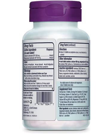 Rolaids Ultra Strength Antacid Chewable Tablets - 72 Count (Assorted Fruit) | Fast Heartburn Relief - Buy Online on GoSupps.com