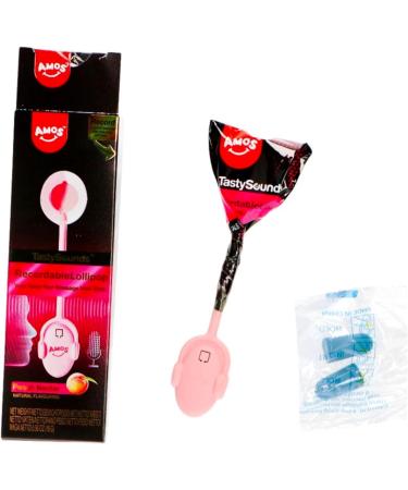 Amos TastySounds Candy Lollipop Peach Nectar Flavour 16g (Pack of 2) | Individually Packed Recordable Music Lollipop - Buy Online on GoSupps.com