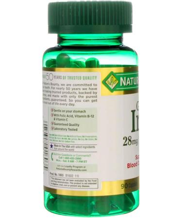 Nature's Bounty Gentle Iron 28mg - 90 Capsules | Non-Constipating Iron Supplement - Buy Online on GoSupps.com