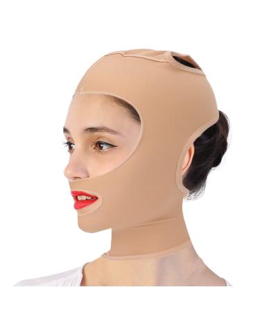 Facial Slimming Belt Breathable Elastic V Line Lifting Chin Strap Facial Slimming Belt V Face Slimming Belt Double Chin Lifting Belt for Men and Women(L)
