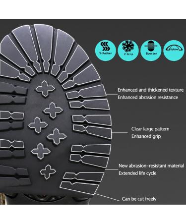 Durable Shoe Sole Repair - 2 Pairs Rubber Replacement for Sports & Leather Shoes (Black Heel - Buy Online on GoSupps.com