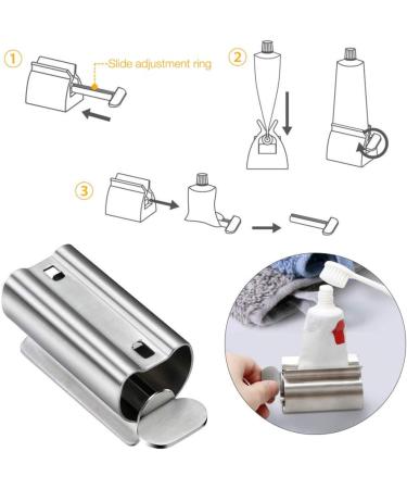 Gobesty Tubenquetscher - Stainless Steel Toothpaste Squeezer & Tube Press for Easy Bathroom Use | Best Toothpaste Expresser & Holder - Buy Online on GoSupps.com