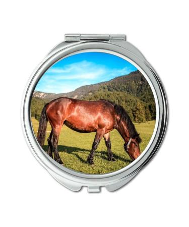 Mirror makeup mirror agriculture animal close up pocket mirror portable mirror