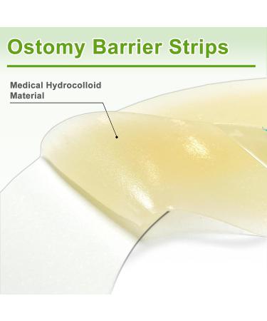 Carbou 20 Pcs Elastic Ostomy Barrier Strips - Medical Grade, Waterproof & Leakproof Skin Adhesive Tape for Colostomy Stoma Bags - Buy Online on GoSupps.com