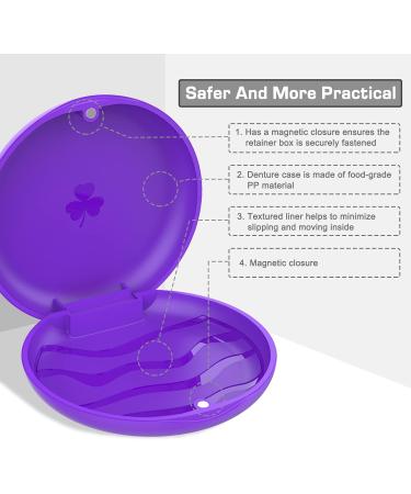 BVN 2 PCs Slim Retainer Case - Orthodontic Dental Storage for Braces Mouth Guard and Teeth Aligners - Purple/Violet - Buy Online on GoSupps.com