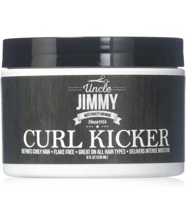 Uncle Jimmy Curl-Kicker 8oz - Hair Cream for Men - Medium Hold Forming Cream - Flake Free? Hair Styling Cream with Black Seed Oil and Honey