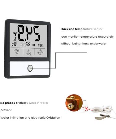 Capetsma Digital Aquarium Thermometer - Large LCD Accurate Water Temperature Measurement for All Aquarium Sizes Flash Alarm - Safe & Simple Use - Buy Online on GoSupps.com
