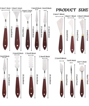 15 Pcs Stainless Steel Palette Knife Set for Acrylic and Oil Painting - Buy Online on GoSupps.com